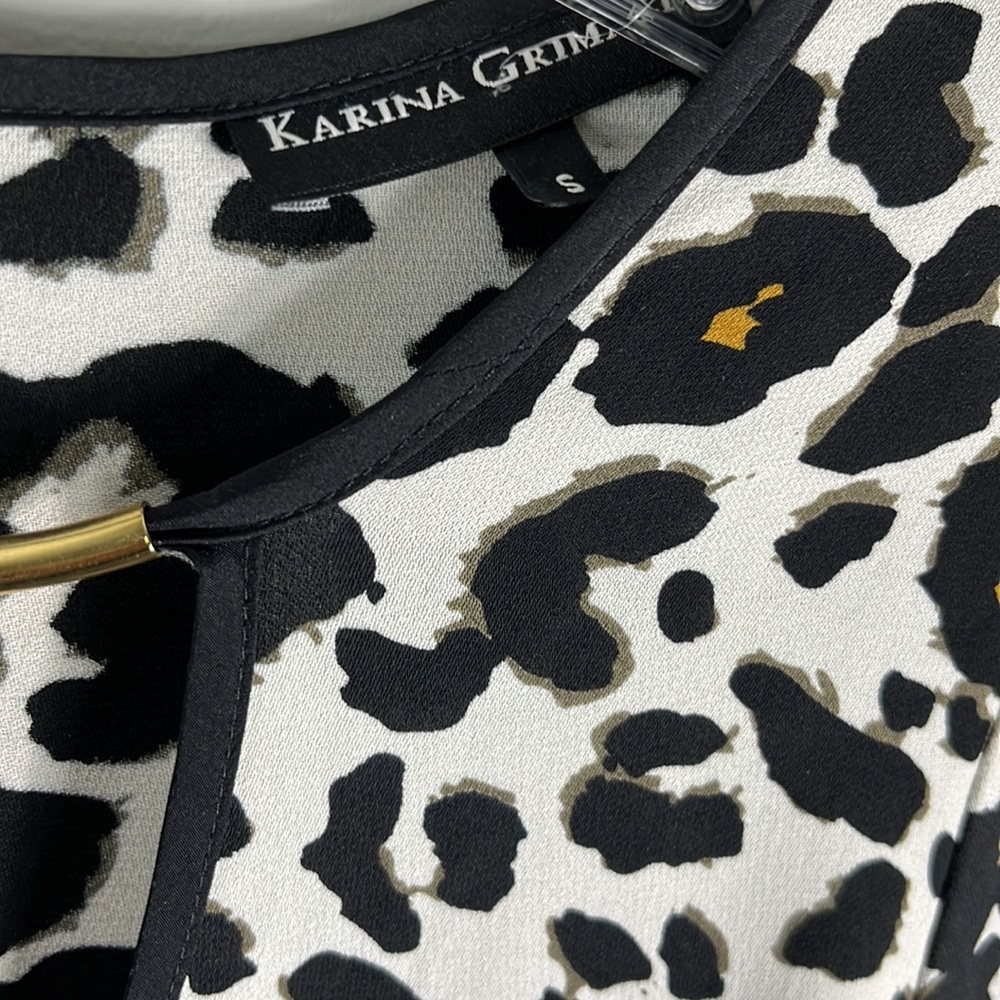 Karina Grimaldi Leopard Print Dress Size Large - Picture 2 of 4